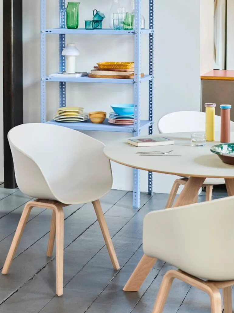 HAY CPH20 2.0 table, 120 cm, lacquered oak - white laminate