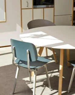 HAY CPH25 2.0 table, 140 cm, lacquered oak - white laminate