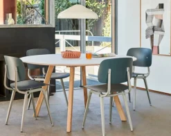 HAY CPH25 2.0 table, 140 cm, lacquered oak - white laminate