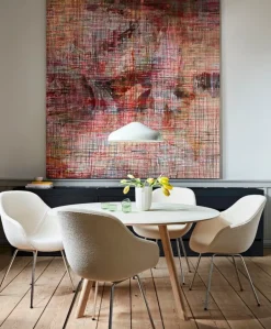 HAY CPH25 2.0 table, 140 cm, lacquered oak - white laminate