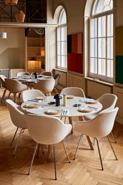 HAY CPH25 2.0 table, 140 cm, lacquered oak - white laminate