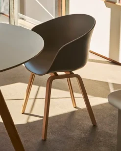 HAY CPH25 2.0 table, 140 cm, lacquered oak - white laminate