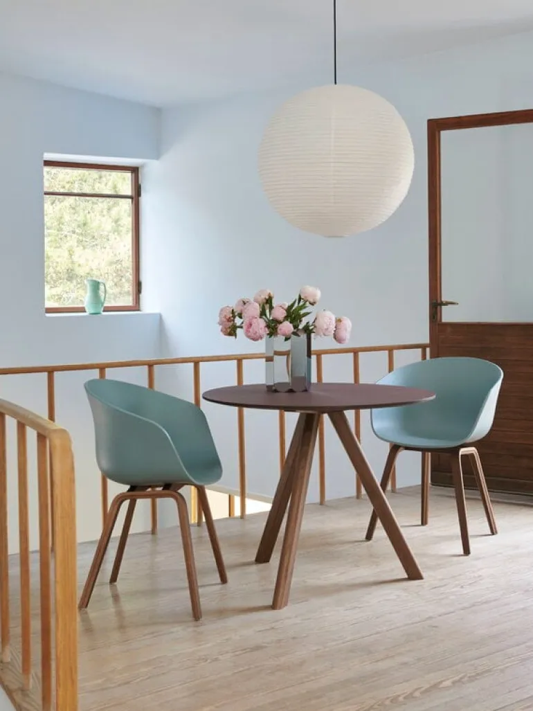 HAY CPH20 2.0 table, 90 cm, lacquered walnut - lacquered walnut veneer