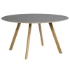 HAY CPH25 2.0 table, 140 cm, lacquered oak - grey linoleum
