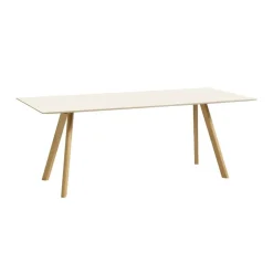 HAY CPH30 2.0 table, 200 x 90 cm, lacquered oak - off-white linoleum
