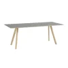 HAY CPH30 2.0 table, 200 x 90 cm, lacquered oak - grey linoleum