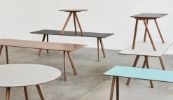 HAY CPH30 table, 200 x 90 cm, lacquered walnut - dark grey lino