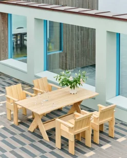 HAY Crate dining table, 180 cm, lacquered pine