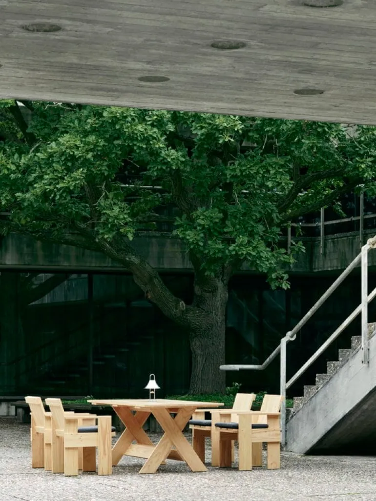 HAY Crate dining table, 180 cm, lacquered pine