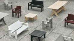 HAY Crate dining table, 230 cm, lacquered pine