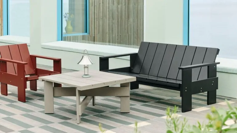 HAY Crate lounge chair, iron red