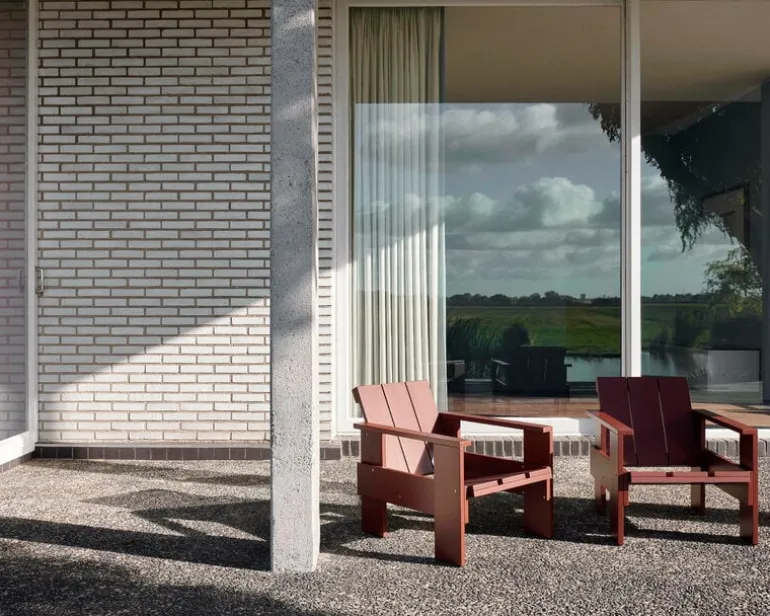 HAY Crate lounge chair, iron red