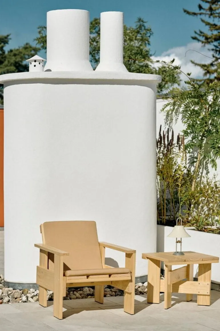 HAY Crate Low table, 45 x 45 cm, lacquered pinewood