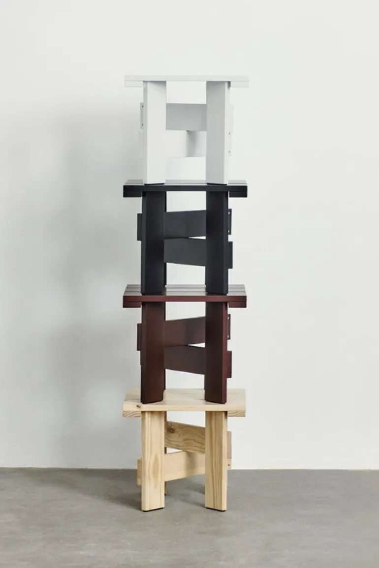 HAY Crate Low table, 45 x 45 cm, lacquered pinewood