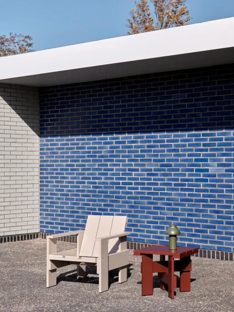 HAY Crate low table, 45 x 45 cm, iron red