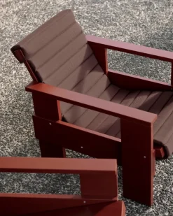 HAY Crate Quilted cushion for lounge chair, iron red