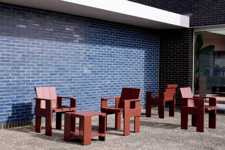 HAY Crate side table, 49,5 x 49,5 cm, iron red