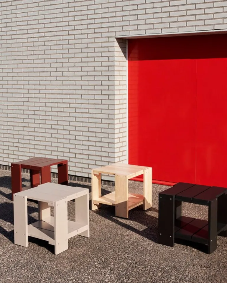 HAY Crate side table, 49,5 x 49,5 cm, iron red