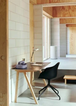 HAY Cupola desk lamp, clear anodised aluminium