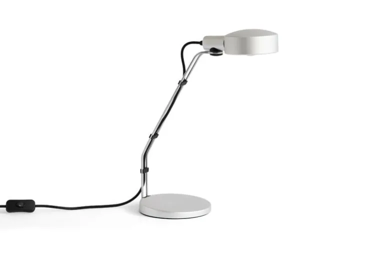 HAY Cupola desk lamp, clear anodised aluminium