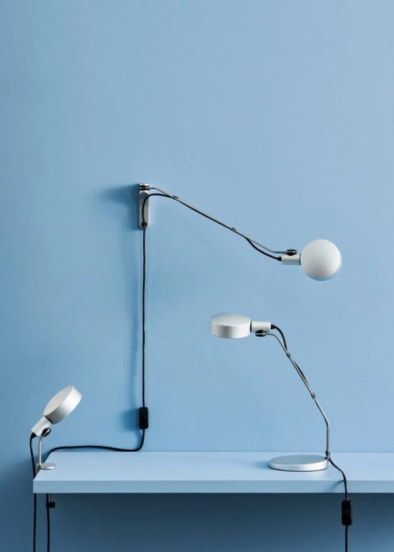 HAY Cupola desk lamp, clear anodised aluminium
