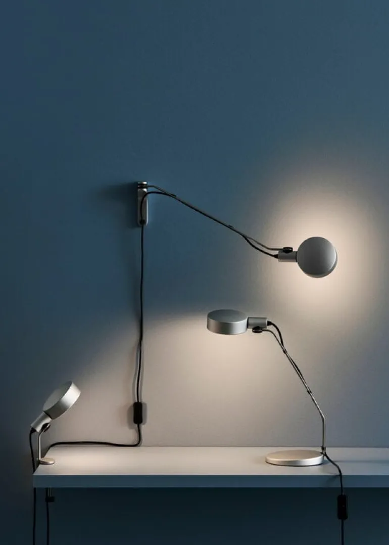 HAY Cupola desk lamp, clear anodised aluminium