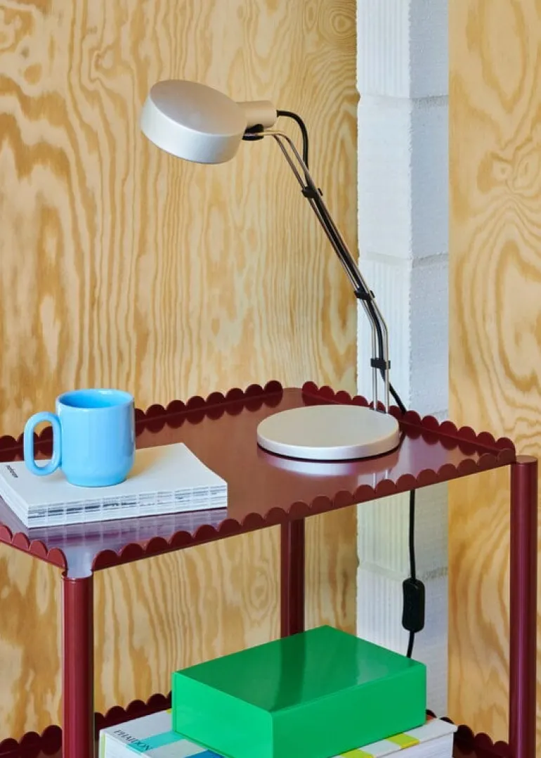 HAY Cupola desk lamp, clear anodised aluminium