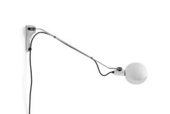 HAY Cupola wall lamp, clear anodised aluminium