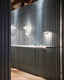 HAY Cupola wall lamp, clear anodised aluminium