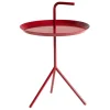 HAY DLM table, cherry red, high gloss