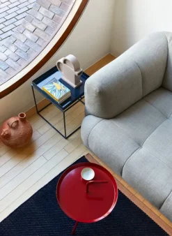 HAY DLM table, cherry red, high gloss