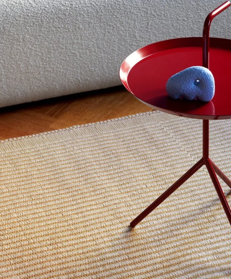 HAY DLM table, cherry red, high gloss