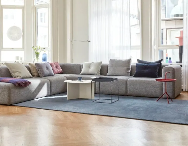 HAY DLM table, cherry red, high gloss