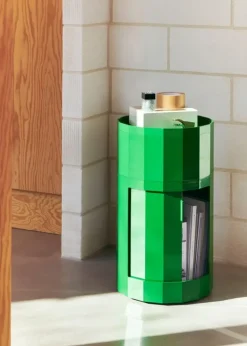 HAY Facet cabinet, high, spinach green