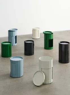 HAY Facet cabinet, low, misty blue