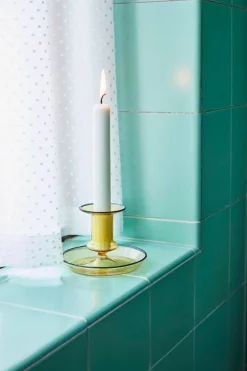 HAY Flare candleholder, yellow