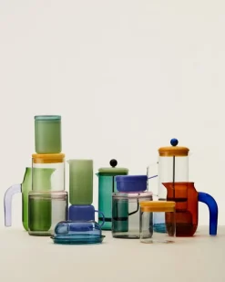 HAY French press brewer, clear - yellow