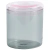 HAY Glass jar, L, grey - pink