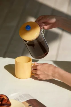 HAY Glass mug, 2 pcs, yellow