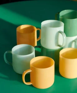 HAY Glass mug, 2 pcs, yellow