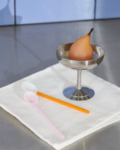 HAY Glass spoons Duo, 2 pcs, light pink - bright orange