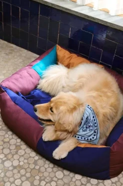 HAY HAY Dogs bed, L, burgundy - green