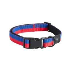HAY HAY Dogs collar, flat, S-M, red - blue