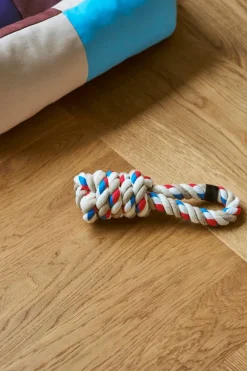 HAY HAY Dogs rope toy, red - turquoise - off-white