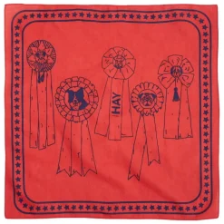 HAY HAY Dogs scarf, 55 x 55 cm, red