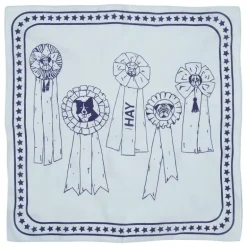 HAY HAY Dogs scarf, 55 x 55 cm, light blue