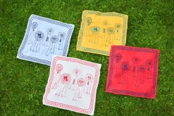 HAY HAY Dogs scarf, 55 x 55 cm, light blue