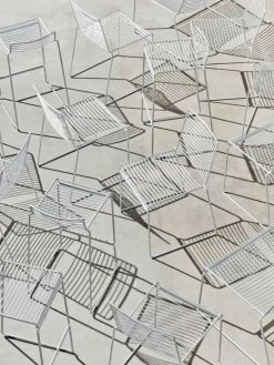 HAY Hee bar chair, galvanized
