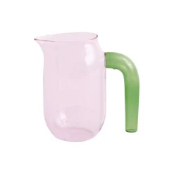 HAY Jug with green handle, L, pink