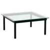HAY Kofi table 80 x 80 cm, black lacquered oak - clear glass